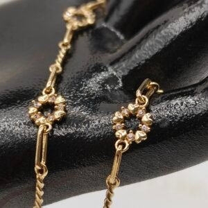 Pulso Nacional Floral Imperial | Oro 18k | 18 cm – 4.1 g