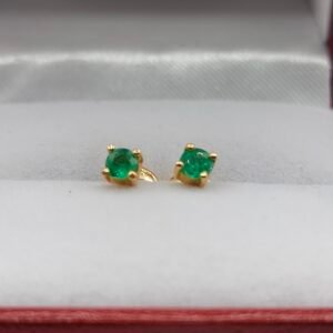 Topos Chatón | Oro 18k | Esmeraldas Naturales | 3 mm