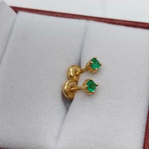 Topos Chatón | Oro 18k | Esmeraldas Naturales | 3 mm