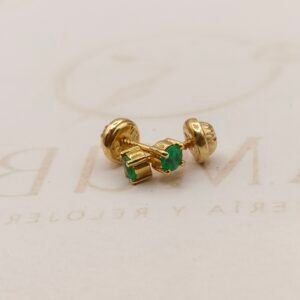 Topos Chatón | Oro 18k | Esmeraldas Naturales | 2 mm
