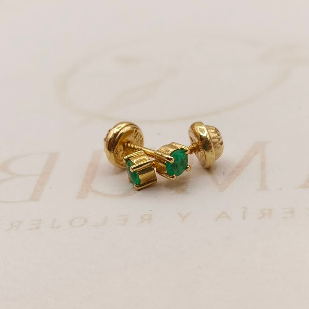 Topos Chatón | Oro 18k | Esmeraldas Naturales | 2 mm