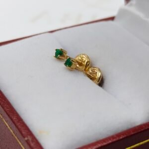 Topos Chatón | Oro 18k | Esmeraldas Naturales | 2 mm