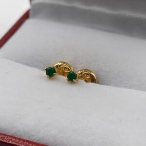 Topos Chatón | Oro 18k | Esmeraldas Naturales | 2 mm