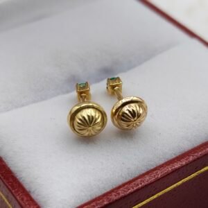 Topos Chatón | Oro 18k | Esmeraldas Naturales | 2 mm