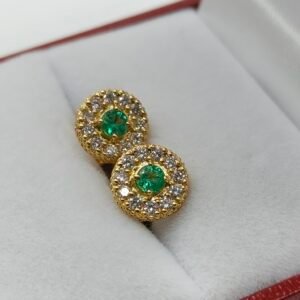 Topos Boreal | Oro 18k | 2 Esmeraldas - 22 Diamantes GH