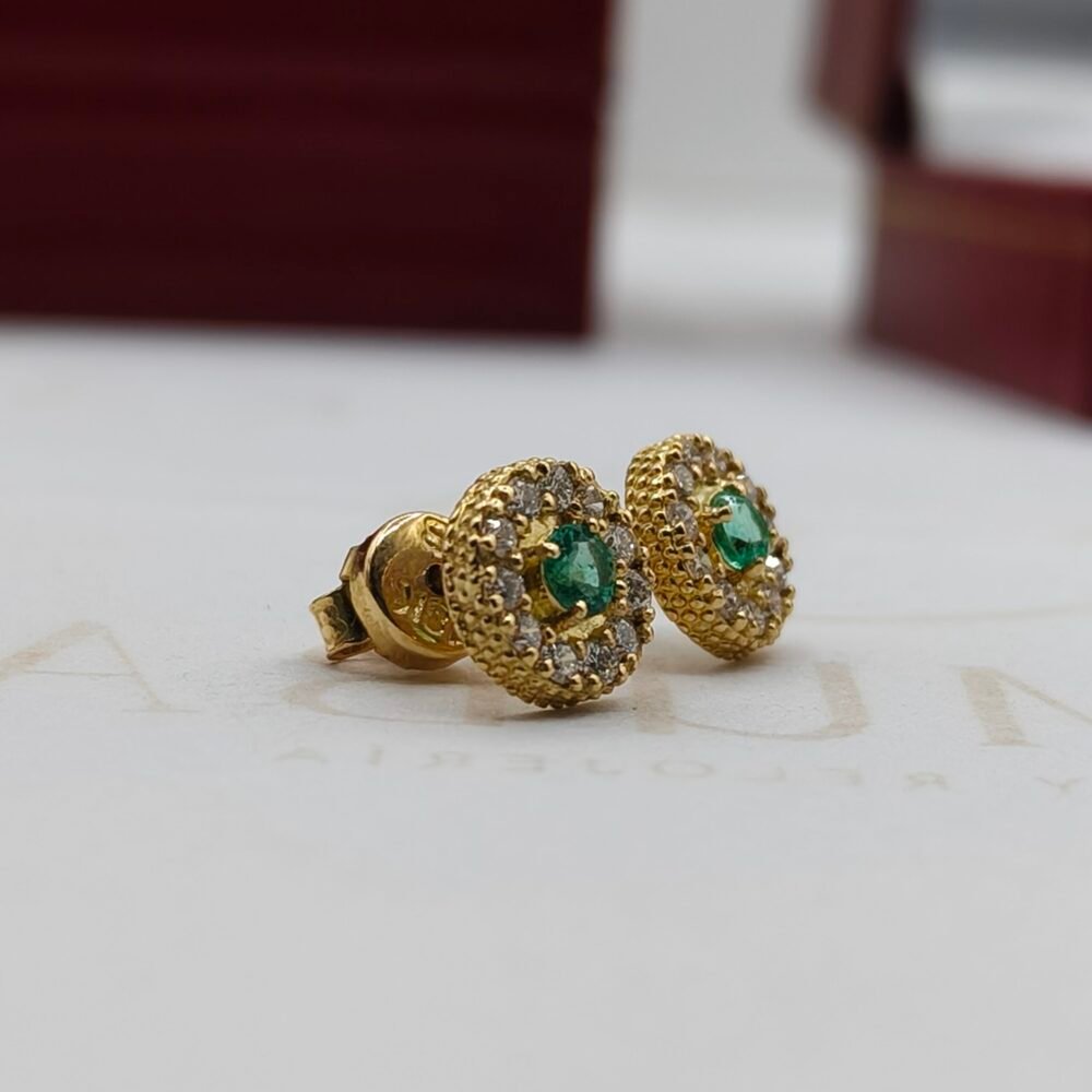 Topos Boreal | Oro 18k | 2 Esmeraldas - 22 Diamantes GH