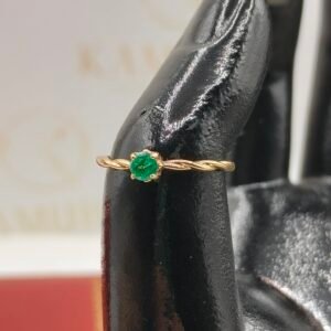 Anillo Hada | Oro 18k | Esmeralda Natural 3.65 mm