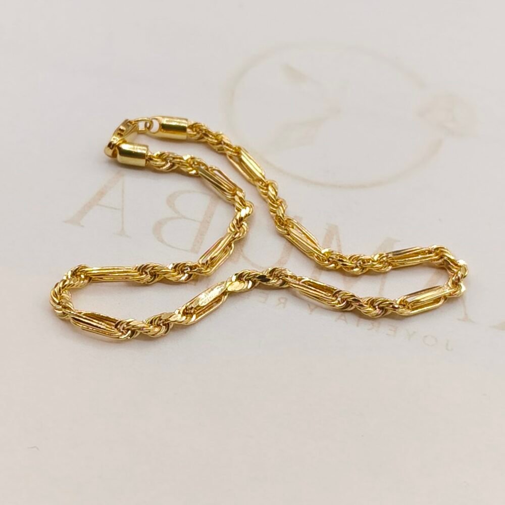 Pulsera Italiana Especial Lazo Espaciado | Oro 18k | 19 cm – 3.0 g