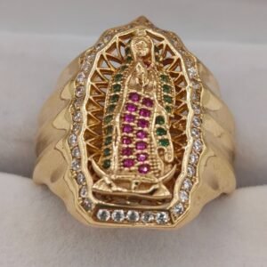 Anillo Virgen de Guadalupe Oro 18k | Nacional | Talla 10-10.5-11