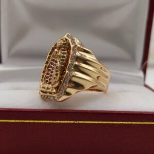Anillo Virgen de Guadalupe Oro 18k | Nacional | Talla 10-10.5-11
